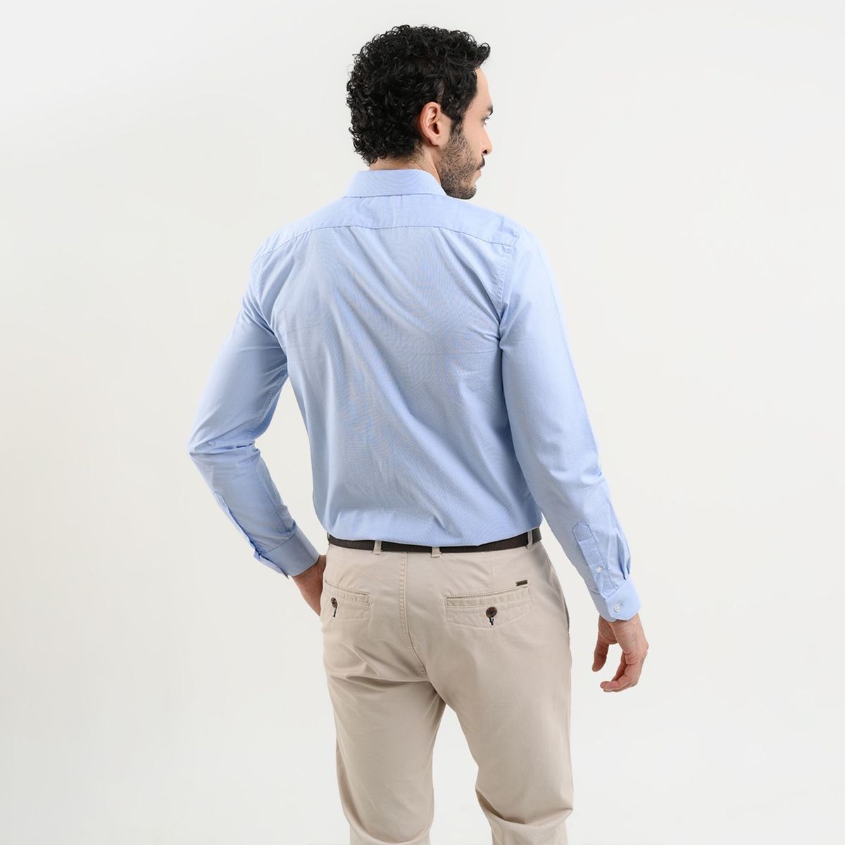 BASEMENT - Camisa de vestir para Hombre de Rayas Manga larga Slim Basement