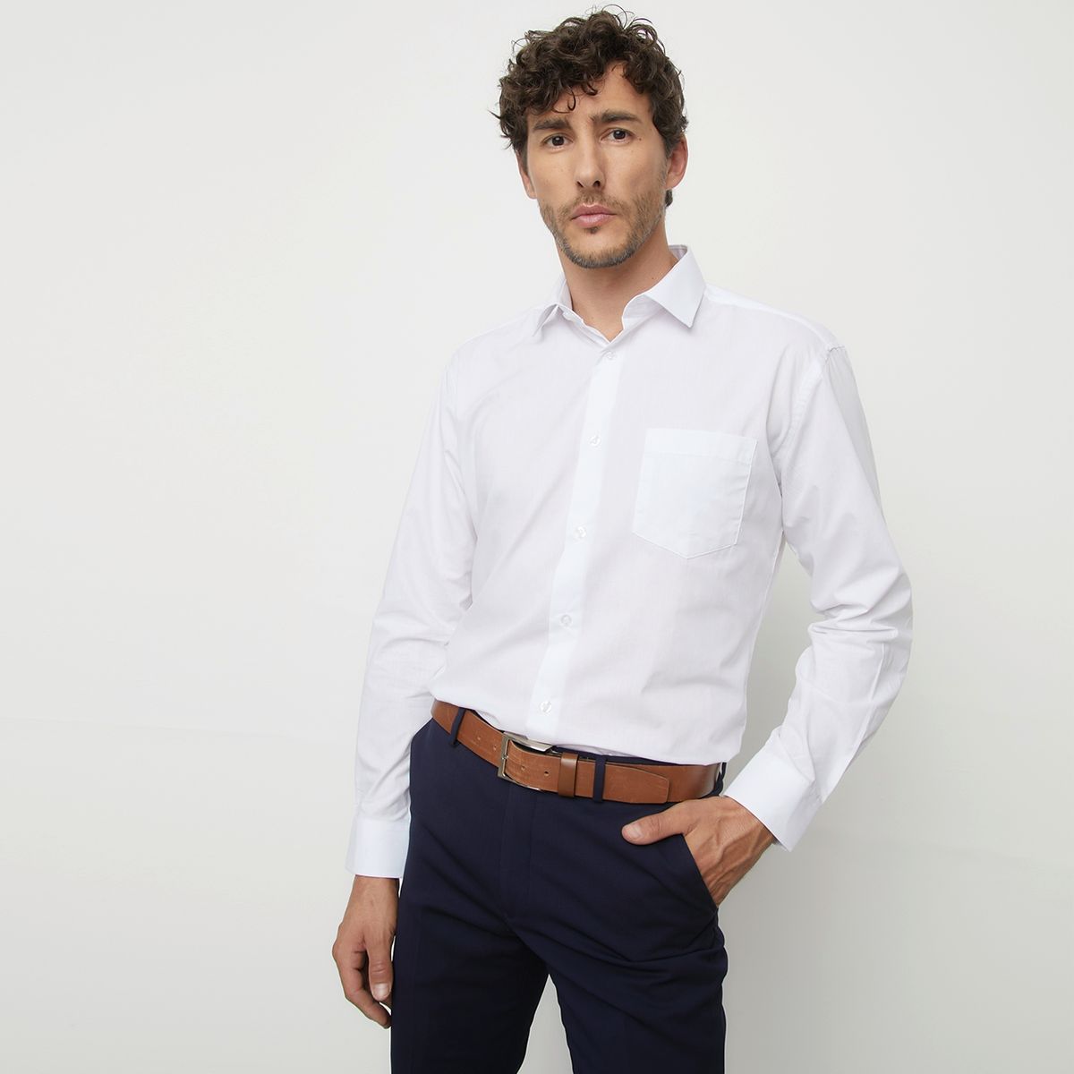 NEWPORT - Camisa de vestir Hombre Manga larga de Algodón Newport