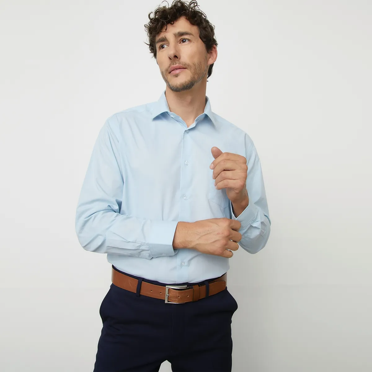 NEWPORT - Camisa de vestir Hombre Manga larga de Algodón Newport