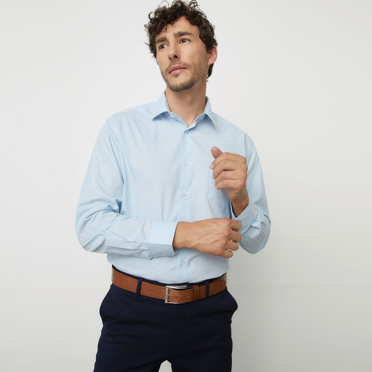 NEWPORT - Camisa de vestir Hombre Manga larga de Algodón Newport