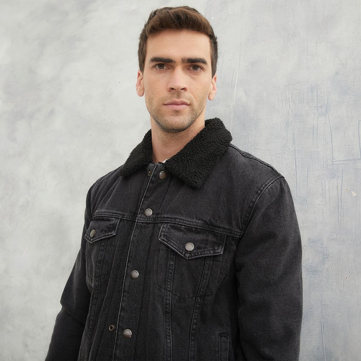 WOLF & HANK - Chaqueta de jean para Hombre Ovejera de Algodón Wolf & Hank