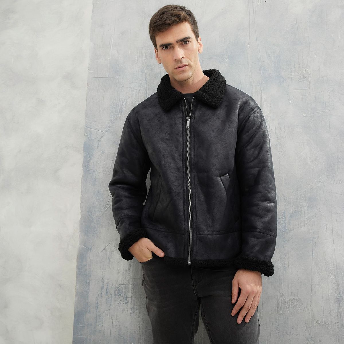 WOLF & HANK - Chaqueta para Hombre Ovejera Wolf & Hank