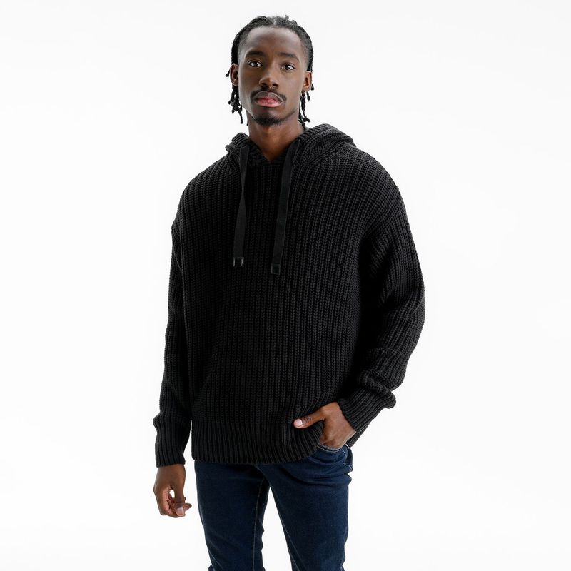 DENIMLAB - Saco Con capota Tejido para Hombre de Algodón Denimlab