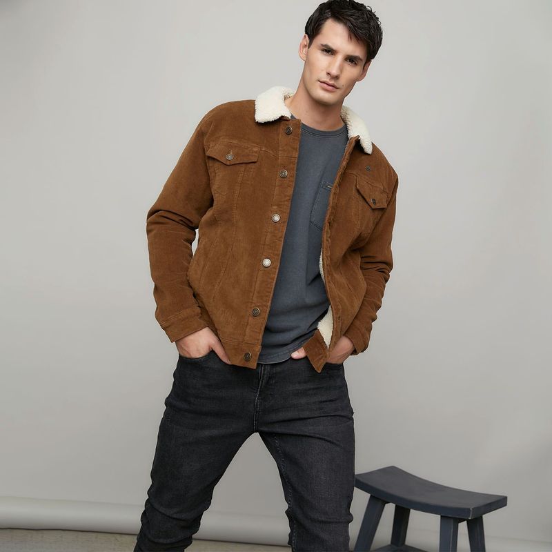 BASEMENT - Chaqueta para Hombre Ovejera de Algodón Basement
