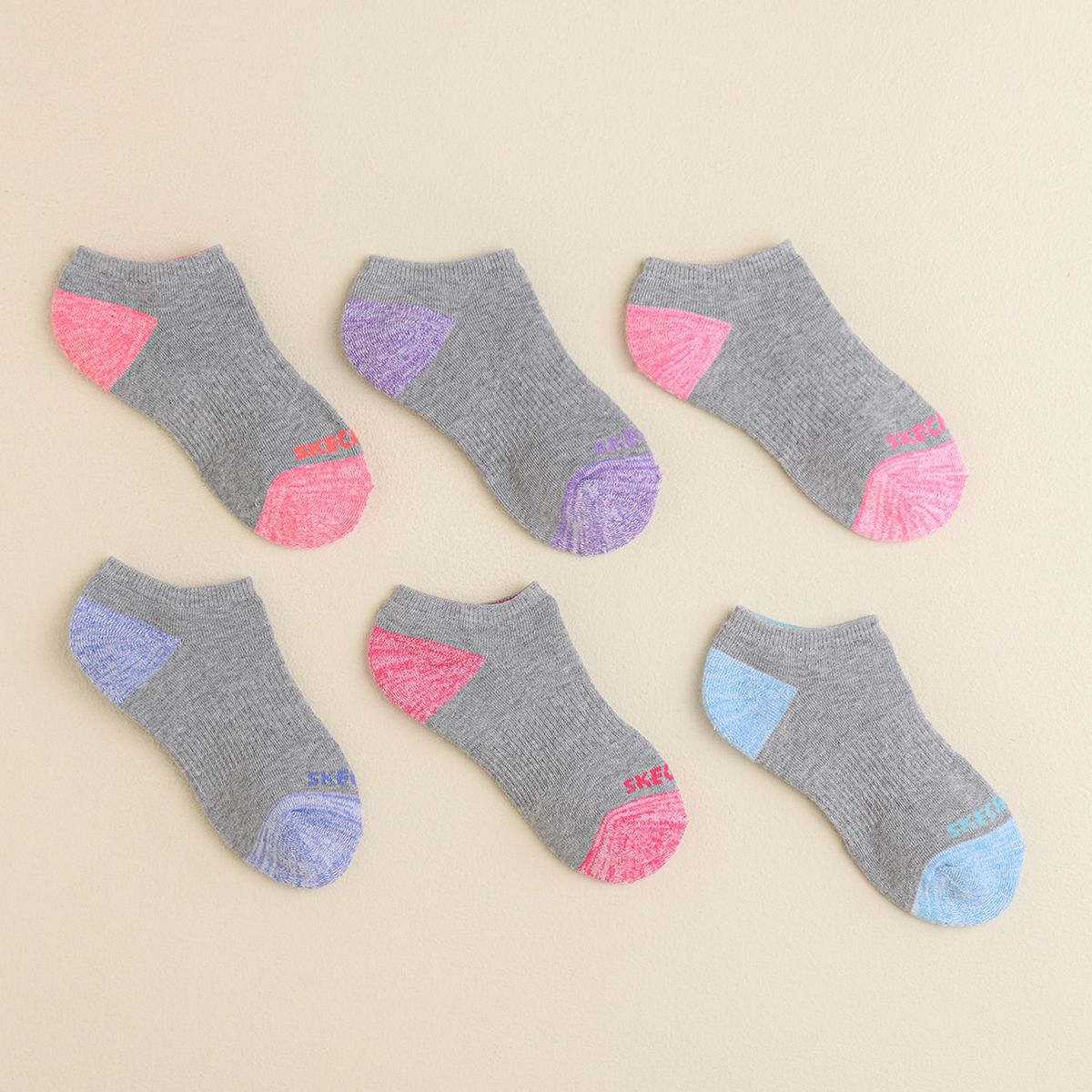 SKECHERS - Pack de 6 pares de Medias para Niña Skechers