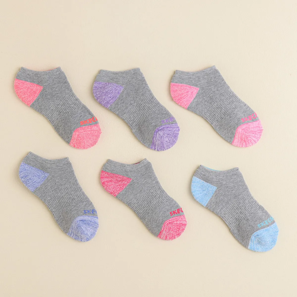 SKECHERS - Pack de 6 pares de Medias para Niña Skechers