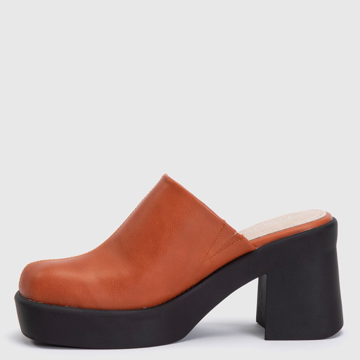 BASEMENT - Zuecos para Mujer Naranjas con Tacón Bajo Demuly Basement