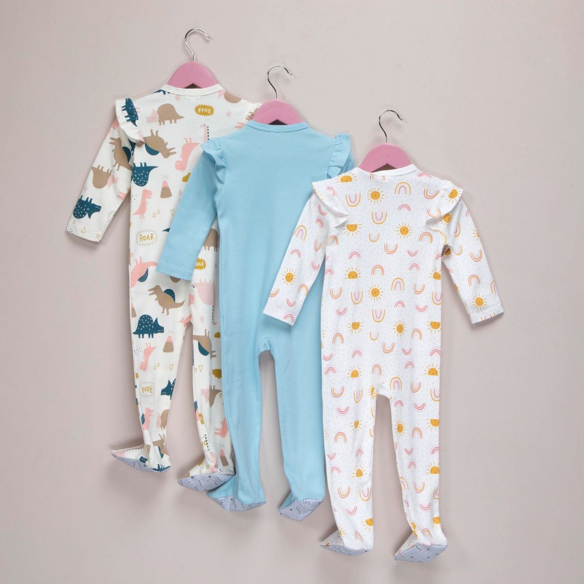 YAMP - Pack de 3 Pijamas para Bebé niña Yamp