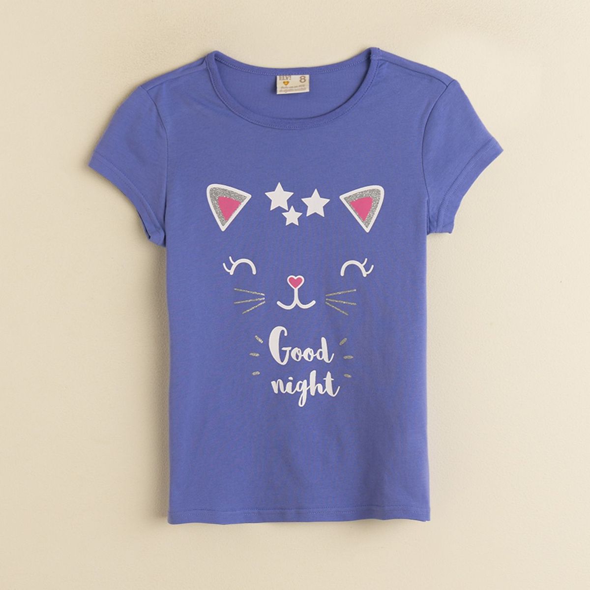 ELV - Pijama con short para niña juvenil ELV