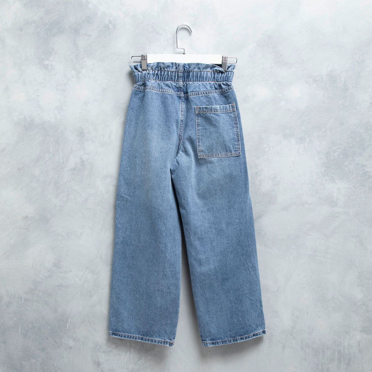 ELV - Jean baggy con Cintura elásticada para niña juvenil ELV