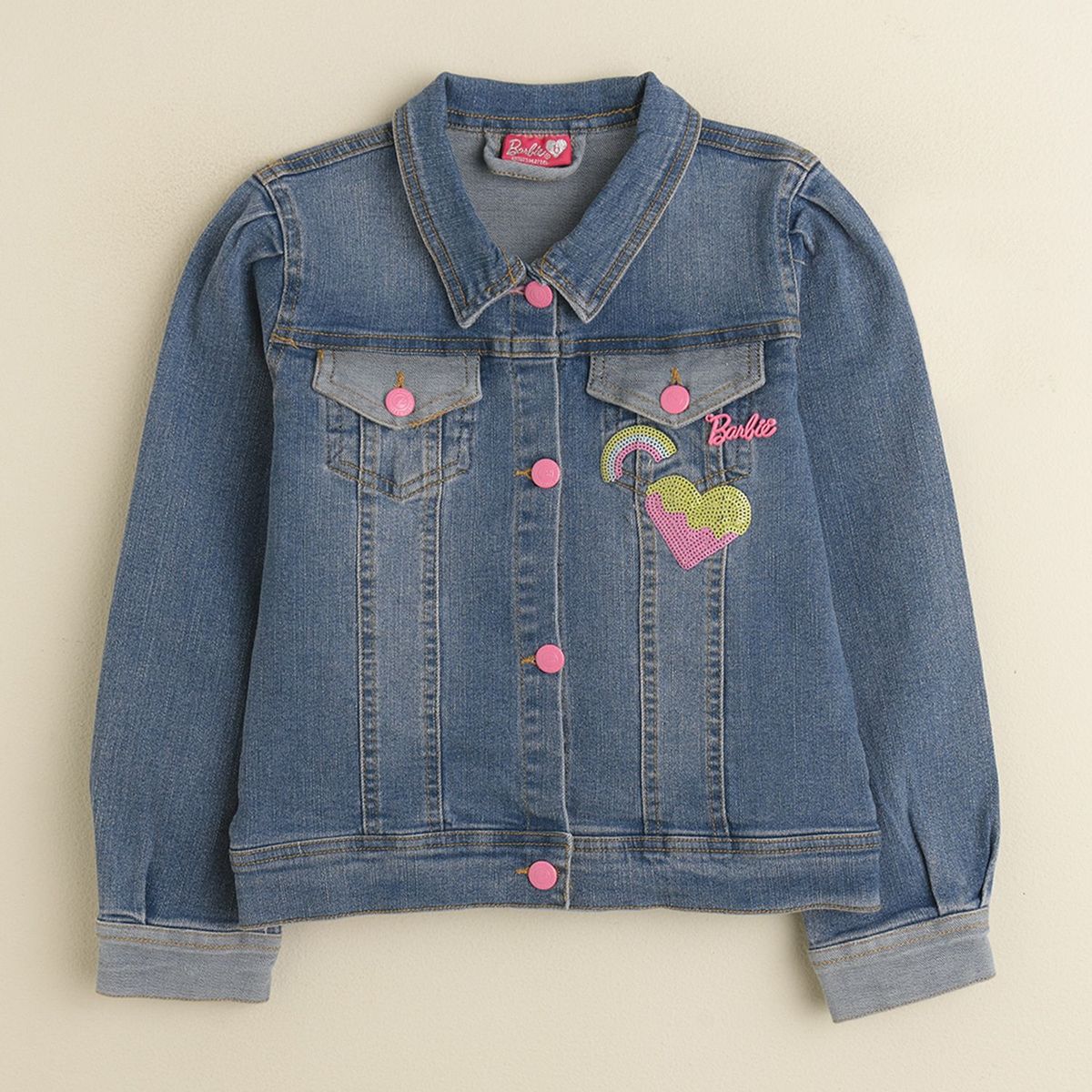 BARBIE - Chaqueta de Jean para niña Barbie