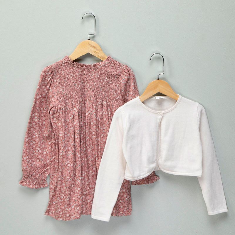 CONIGLIO - Conjunto vestido y saco torero manga larga para niña Coniglio