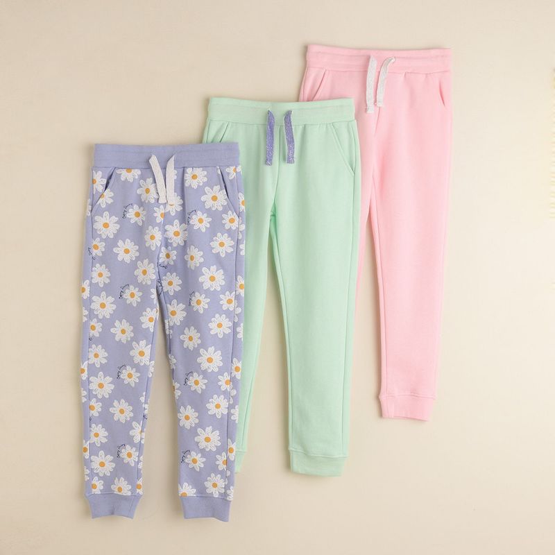 YAMP - Pack de 3 Pantalones Jogger para niña