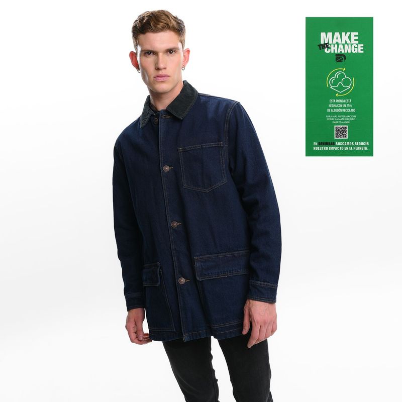 DENIMLAB - Chaqueta de jean para Hombre de Algodón Denimlab