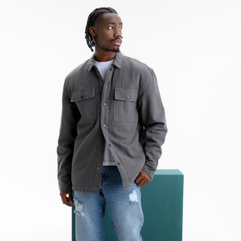 DENIMLAB - Chaqueta para Hombre de Cuadros de Algodón Denimlab