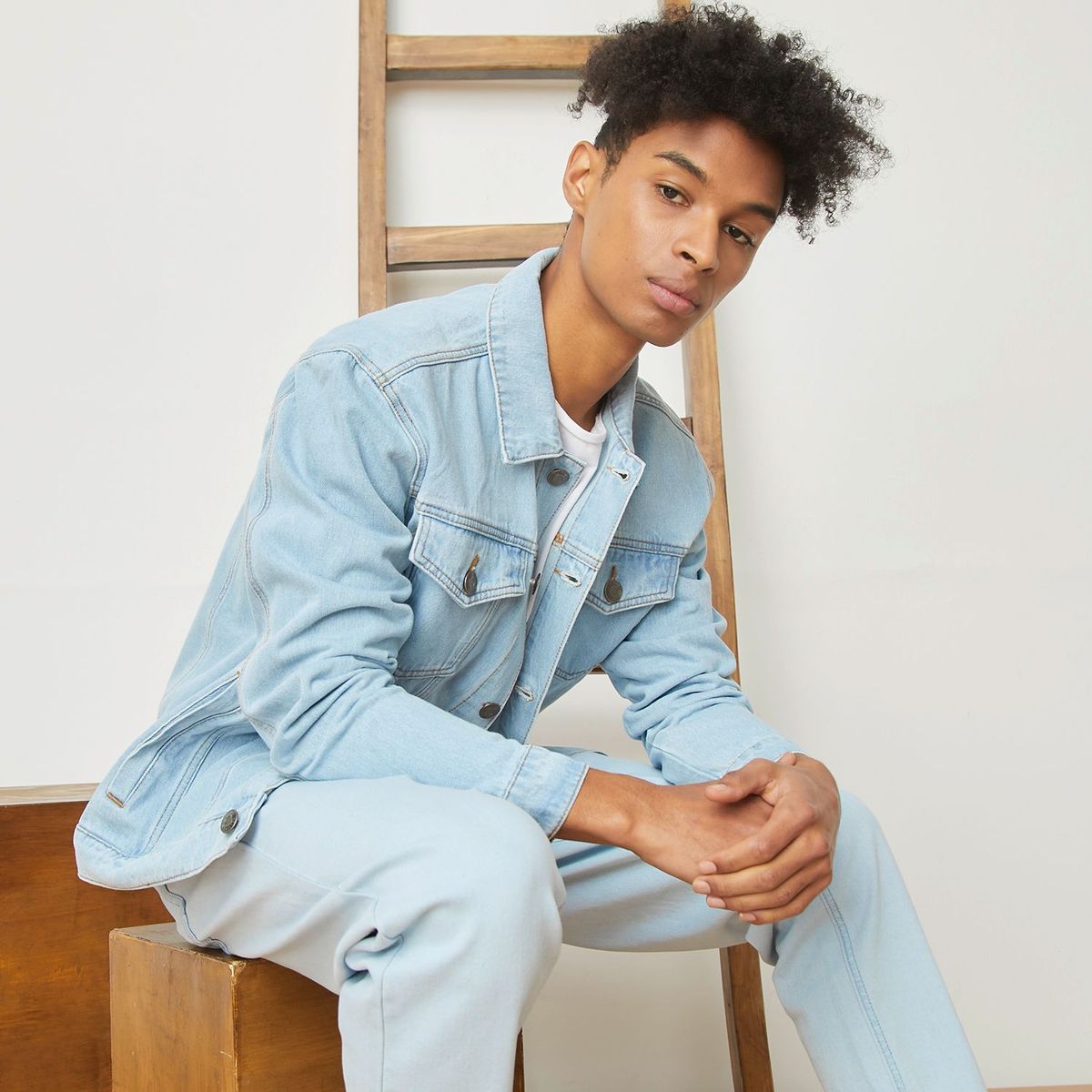 BEARCLIFF - Chaqueta de jean para Hombre de Algodón Bearcliff