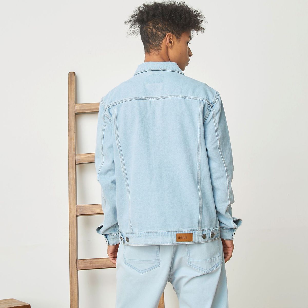 BEARCLIFF - Chaqueta de jean para Hombre de Algodón Bearcliff