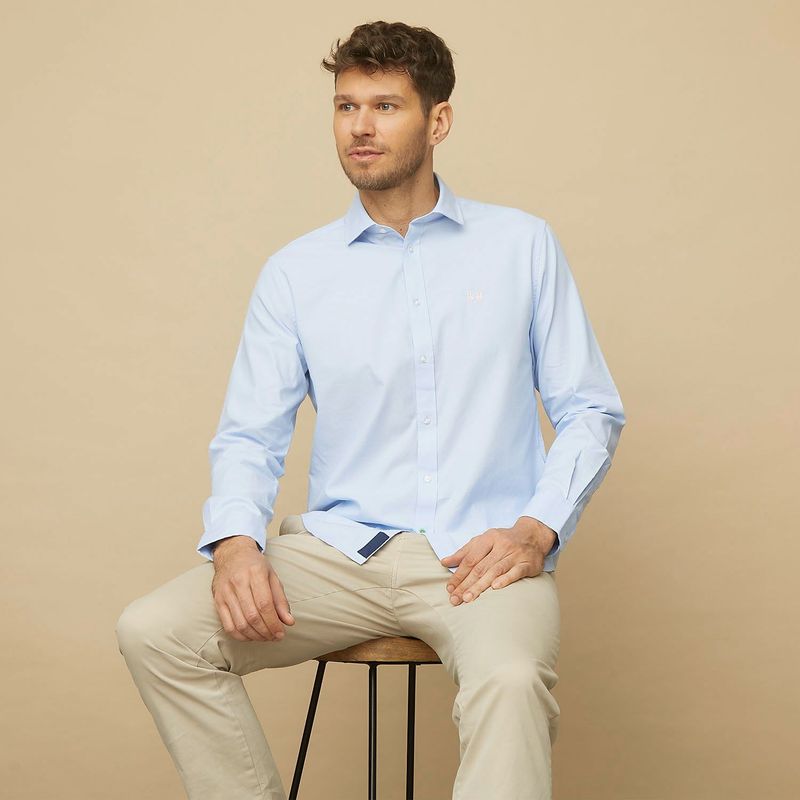 LA MARTINA - Camisa para Hombre Manga larga Slim La Martina
