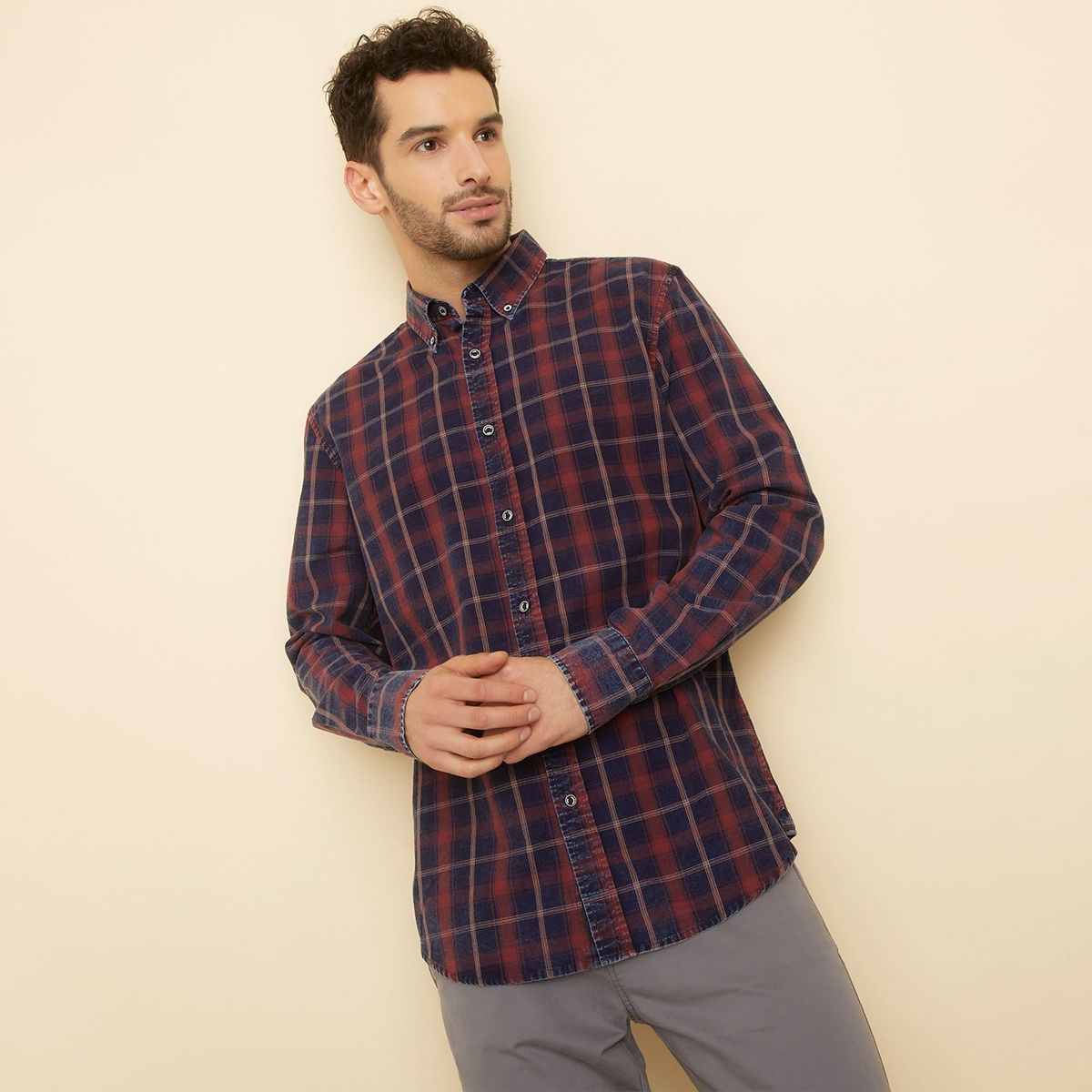 UNIVERSITY CLUB - Camisa para Hombre Manga larga University Club