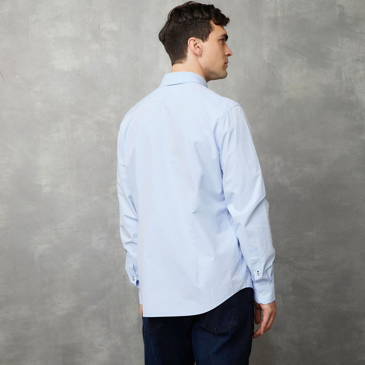 WOLF & HANK - Camisa Hombre Manga larga Slim de Algodón Wolf & Hank