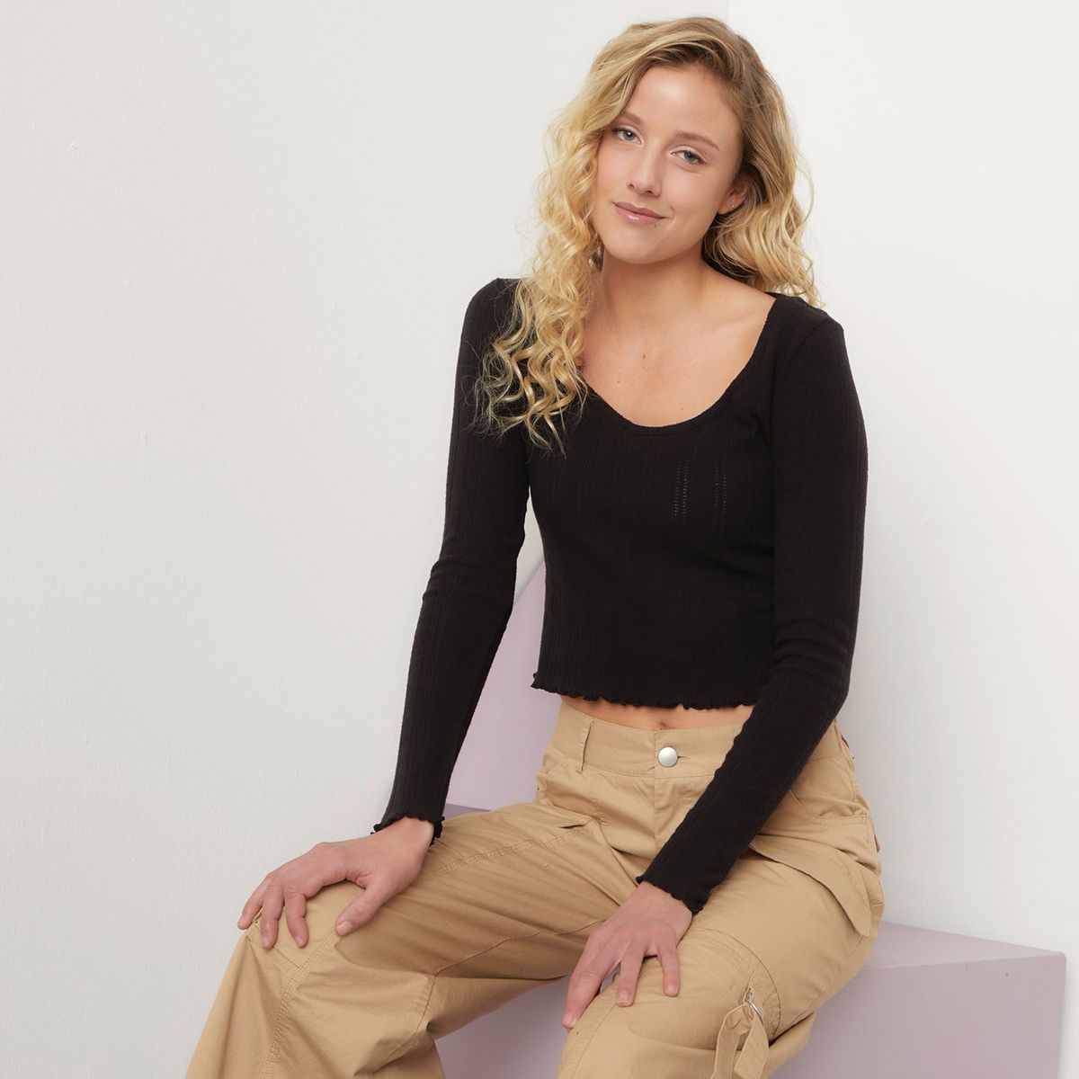 SYBILLA - Camiseta para Mujer Manga larga Sybilla