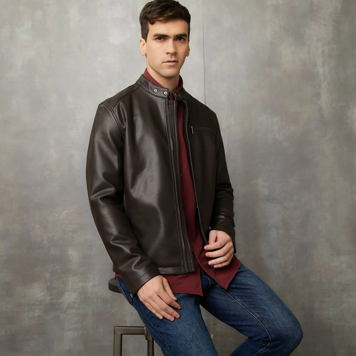 Chaquetas efecto cuero