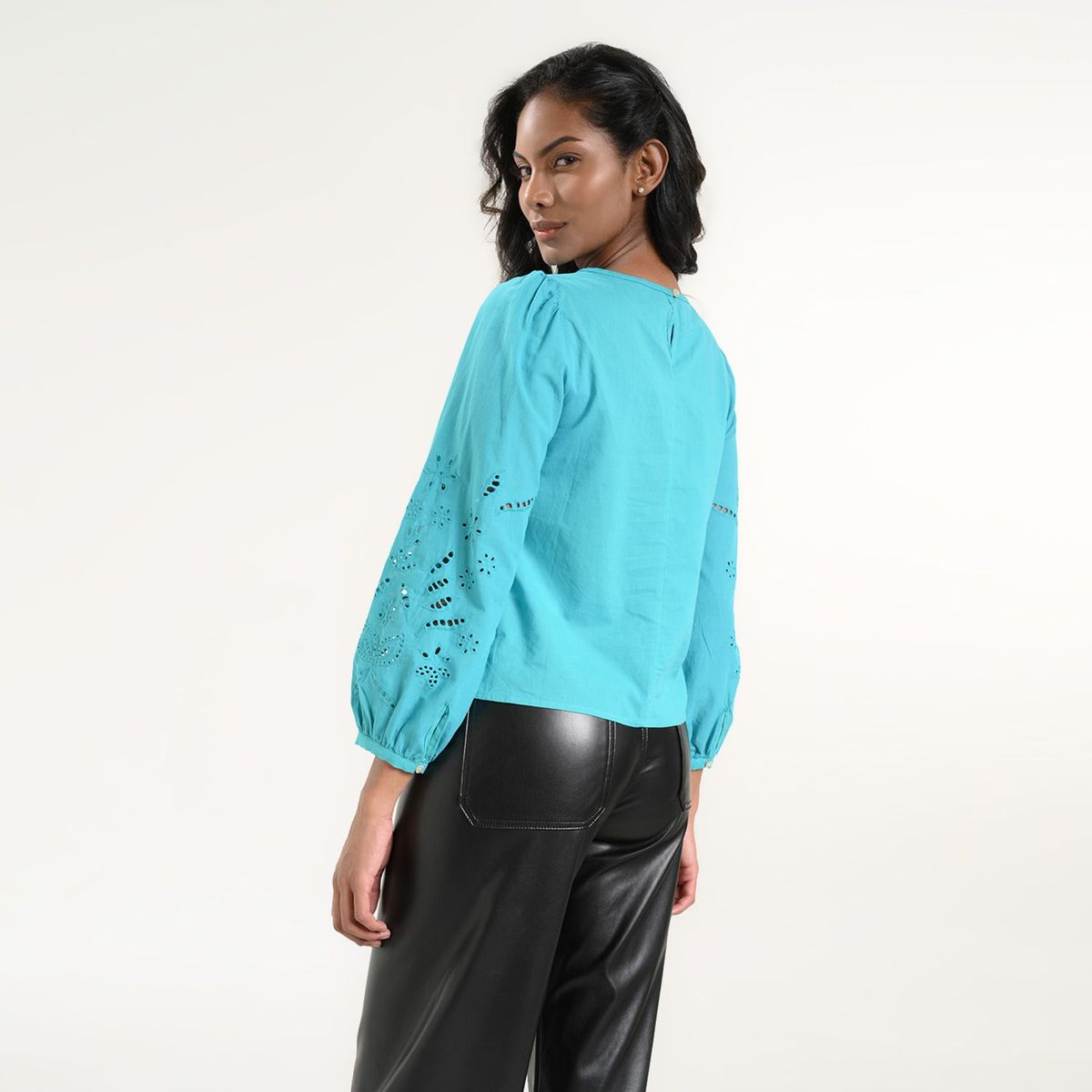 BASEMENT - Blusa para Mujer Manga larga de Algodón Basement