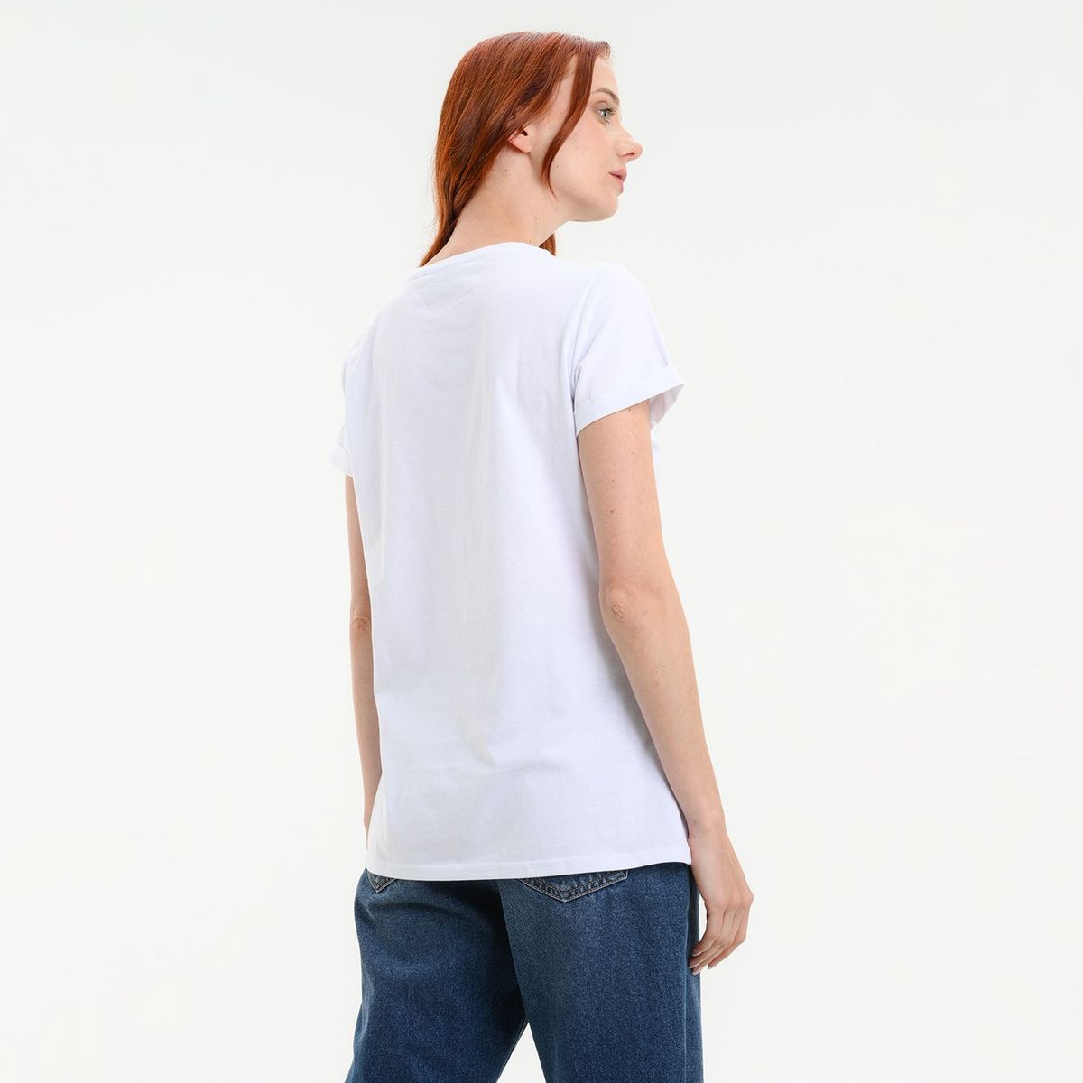 BASEMENT - Camiseta para Mujer Manga corta de Algodón Basement