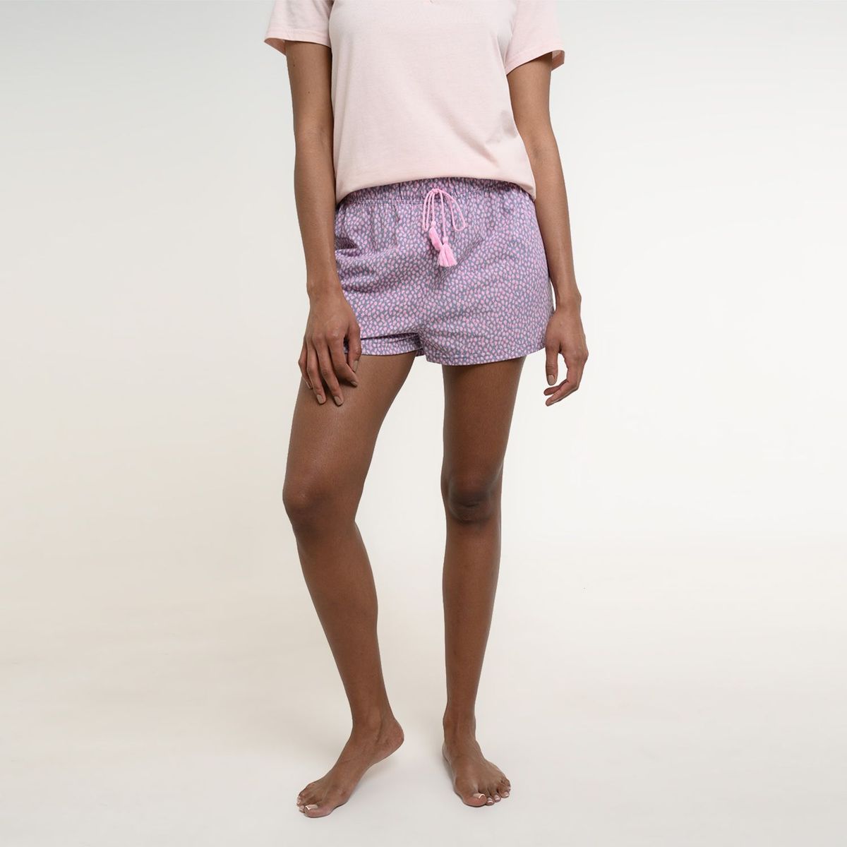 UNIVERSITY CLUB - Short de Pijama para Mujer Corta de Algodón University Club