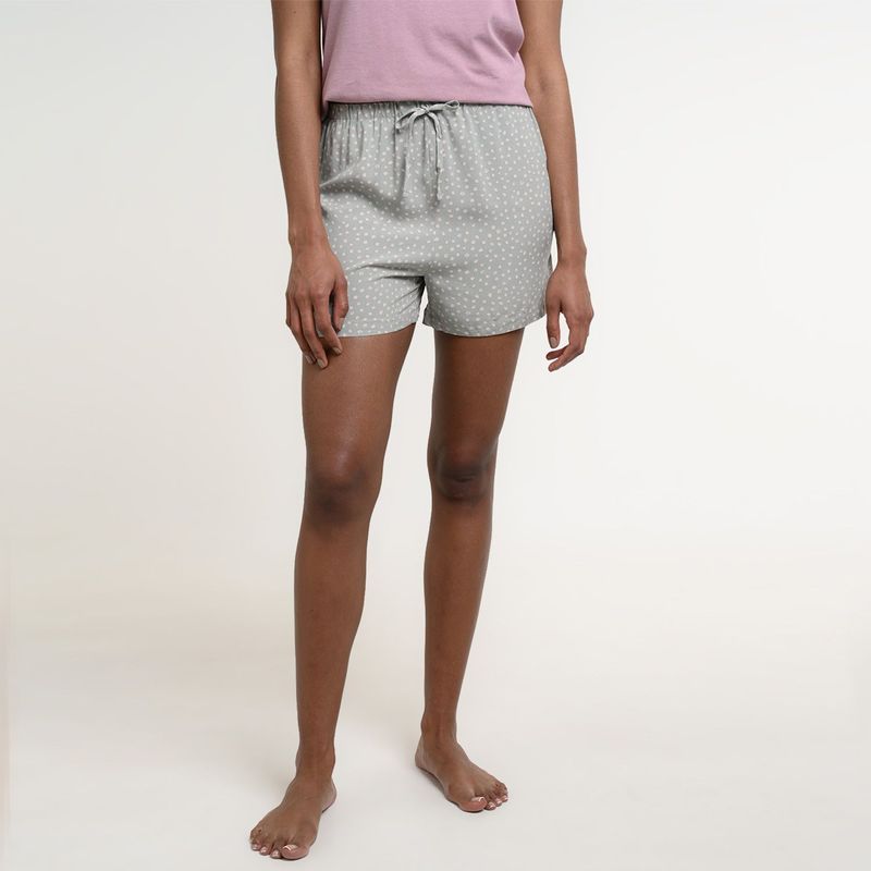 UNIVERSITY CLUB - Short de Pijama para Mujer Corta de Algodón University Club