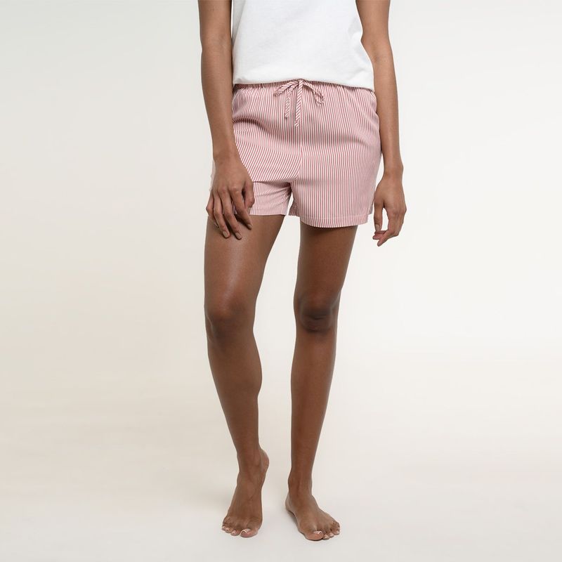 UNIVERSITY CLUB - Short de Pijama para Mujer Corta de Algodón University Club