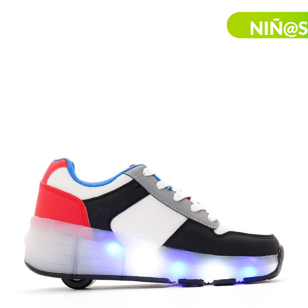 YAMP - Tenis Patín con luces Yamp Sp Roli Niño . Tenis con luces para niña . Tenis con ruedas