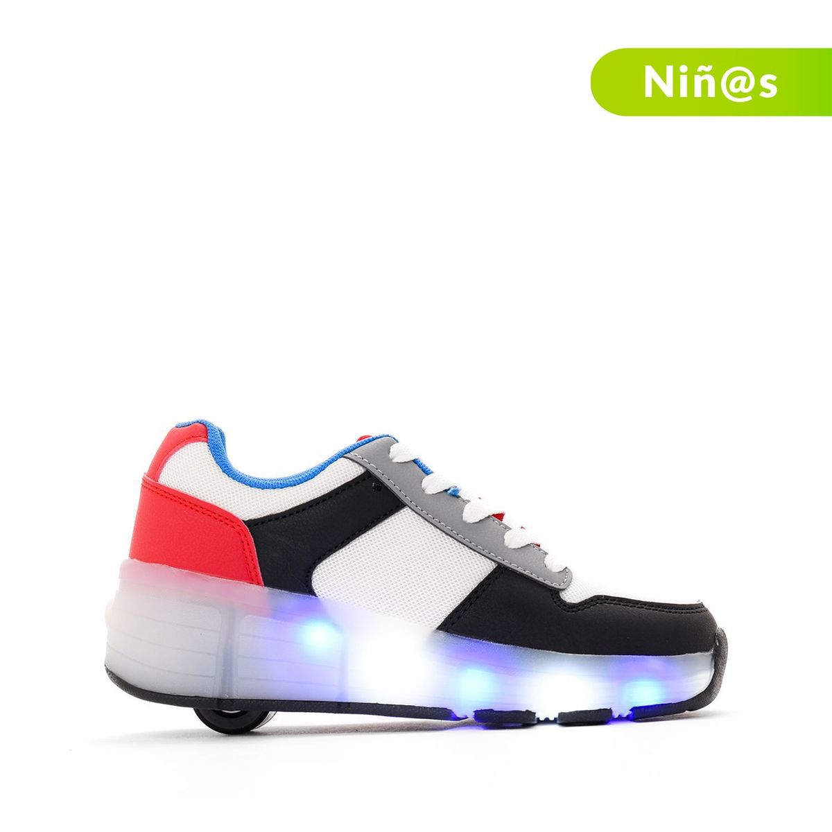 YAMP - Tenis Patín con luces Yamp Sp Roli Niño . Tenis con luces para niña . Tenis con ruedas