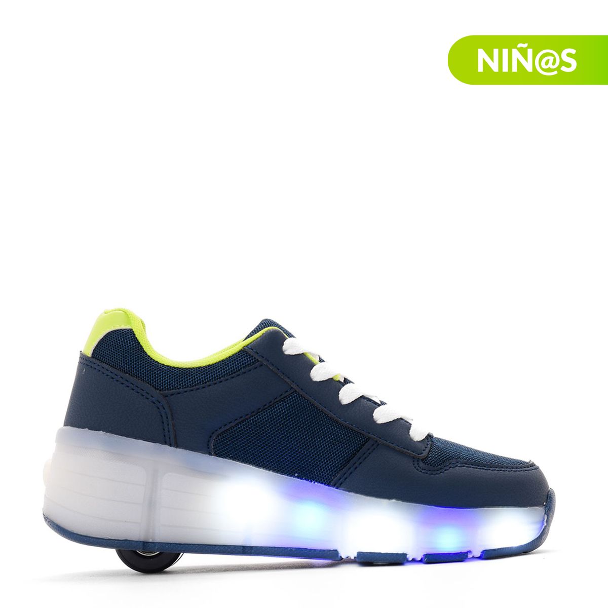 YAMP - Tenis Patín con luces Yamp Sp Roli Niño . Tenis con luces para niña . Tenis con ruedas