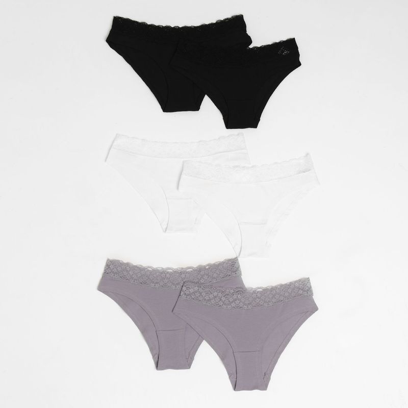 UNIVERSITY CLUB - Panty Pack de 6 con Encaje para Mujer University Club