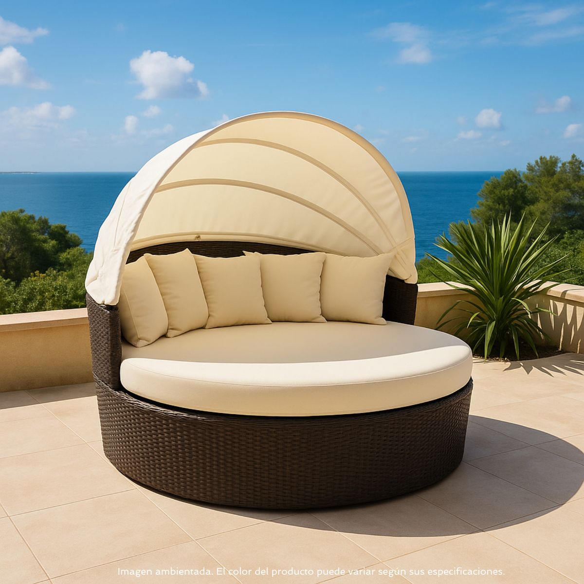 MICA - Silla Asoleadora en Ratán Sardegna 145 x 185 x 90 cm Mica