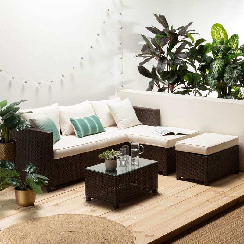 MICA - Juego de living de terraza Sardegna 4 puestos - 0% Interés a 3, 6 o 12 Cuotas Pagando con tu CMR Banco Falabella