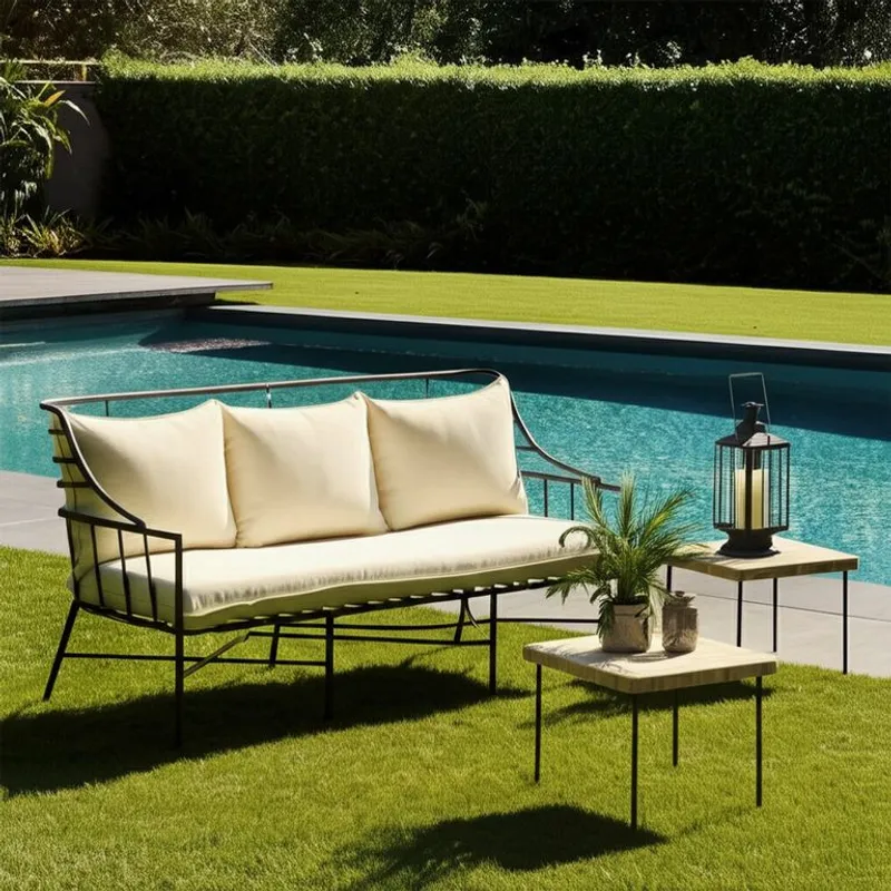 BASEMENT HOME - Sofá de terraza Poliéster 3 puestos Saint Tropez