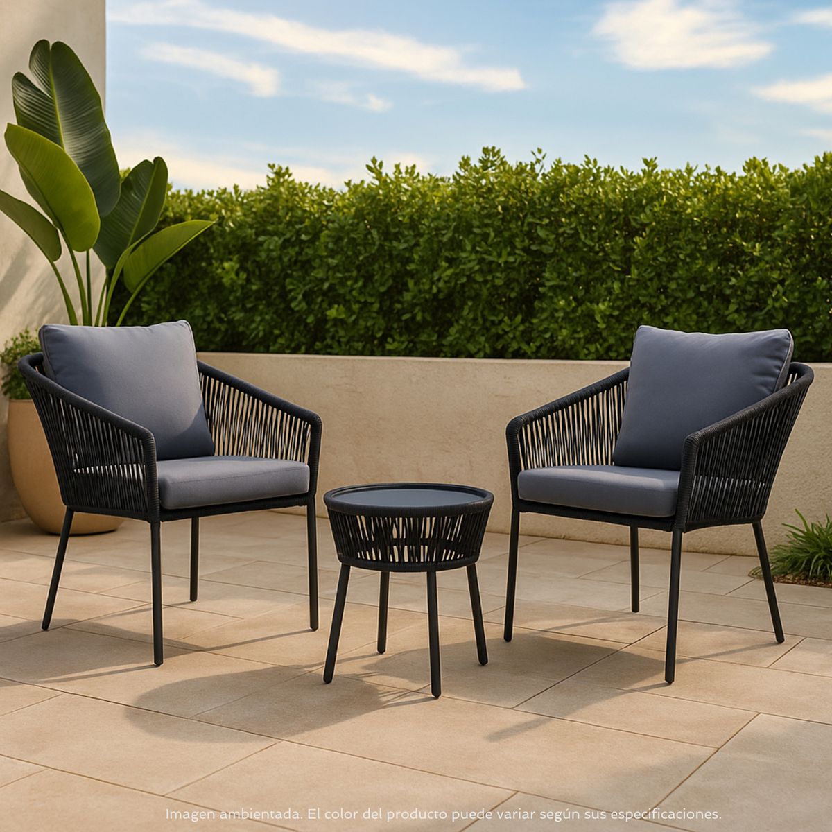 MICA - Juego de living de terraza Bali 2 puestos