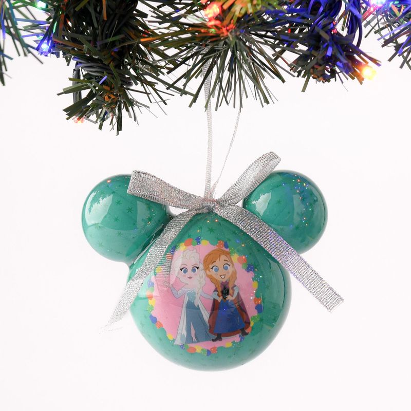 DISNEY - Bola de Navidad para Árbol. Ana y Elsa Frozen 7.5 cm de Espuma Viscoelástica Disney