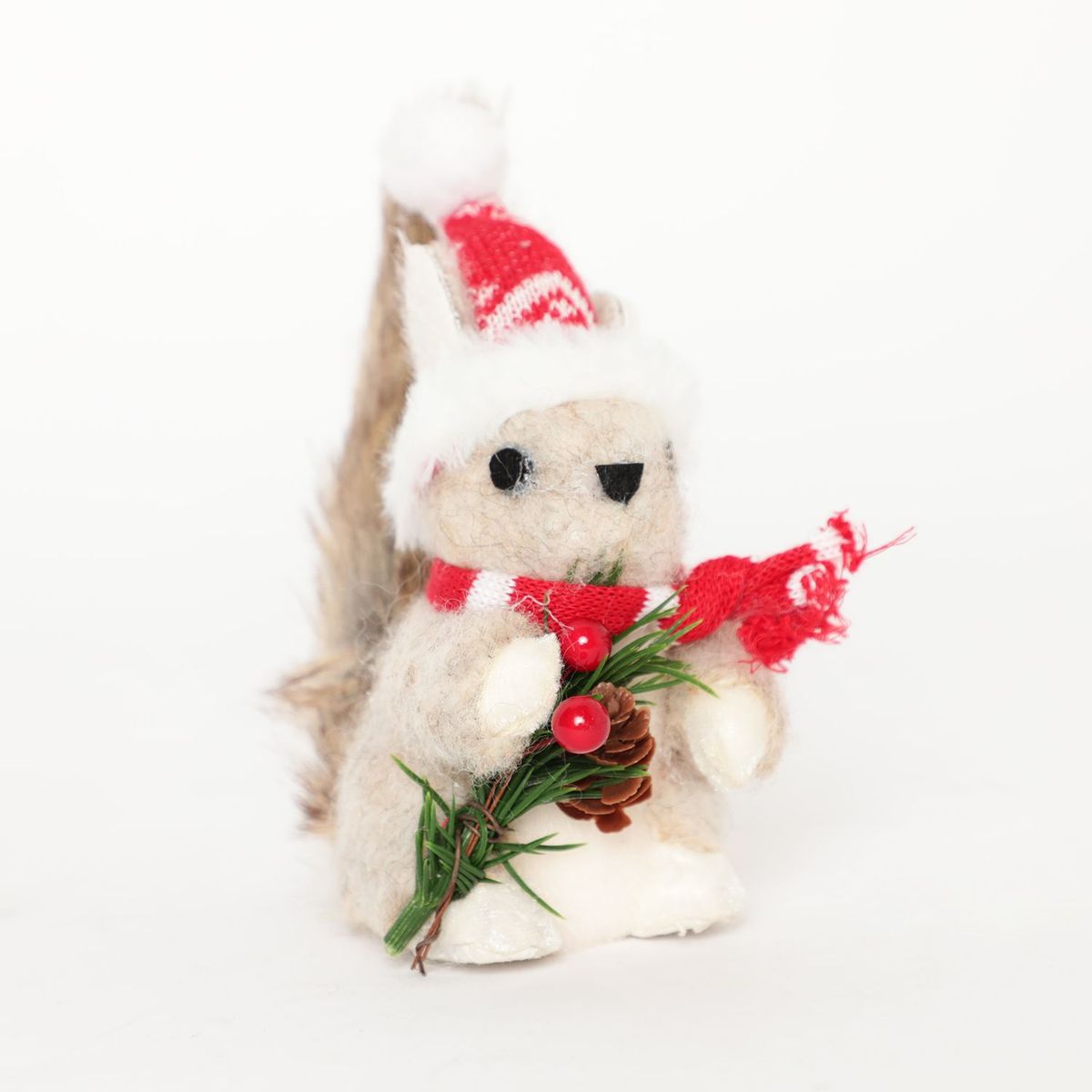 MICA - Ardilla de Navidad Gris para Árbol 14 cm Mica