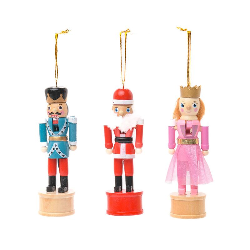 MICA - Adorno de Árbol: Set x 3 Cascanuez 14 cm