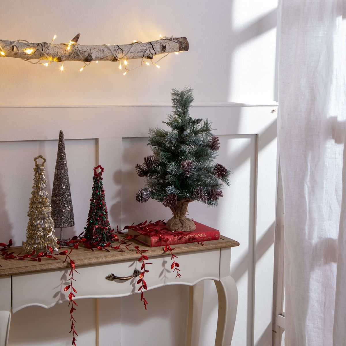 MICA - Árbol de Navidad: Pino Verde 45 cm 104 ramas