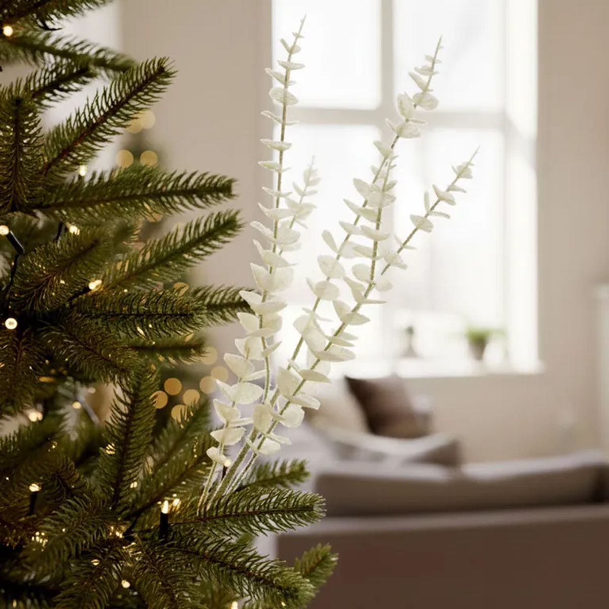 MICA - Adorno de Navidad: Rama Blanca 81 cm