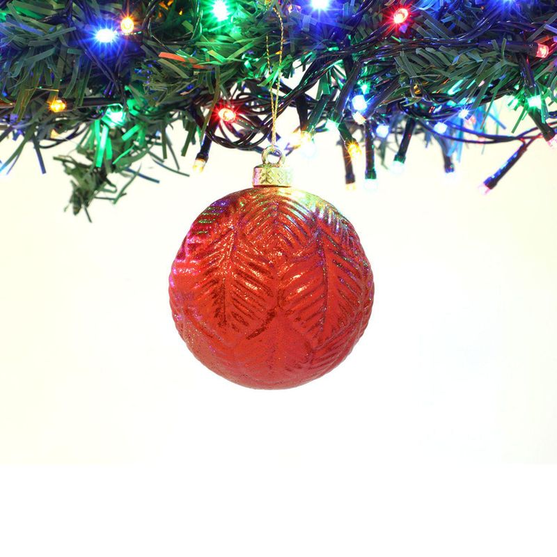 MICA - Bola de Navidad Roja para Árbol 8 cm. Decoración para Árbol de Navidad Mica