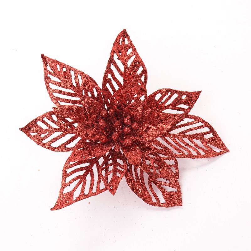 MICA - Adorno Navideño: Flor Roja 18 cm