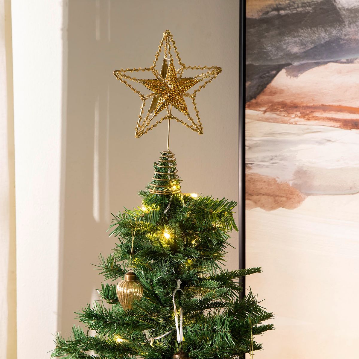 MICA - Adorno Punta de Árbol: Estrella 27 cm