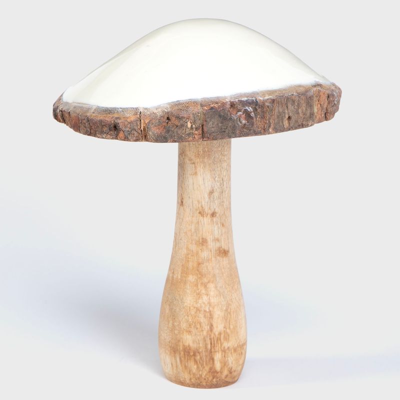 MICA - Hongo de Madera para Mesa 8 cm. Decoración Navideña Mica