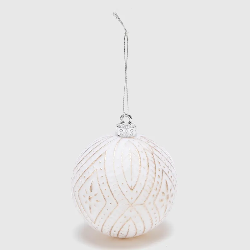 MICA - Bola de Navidad Blanca 8 cm