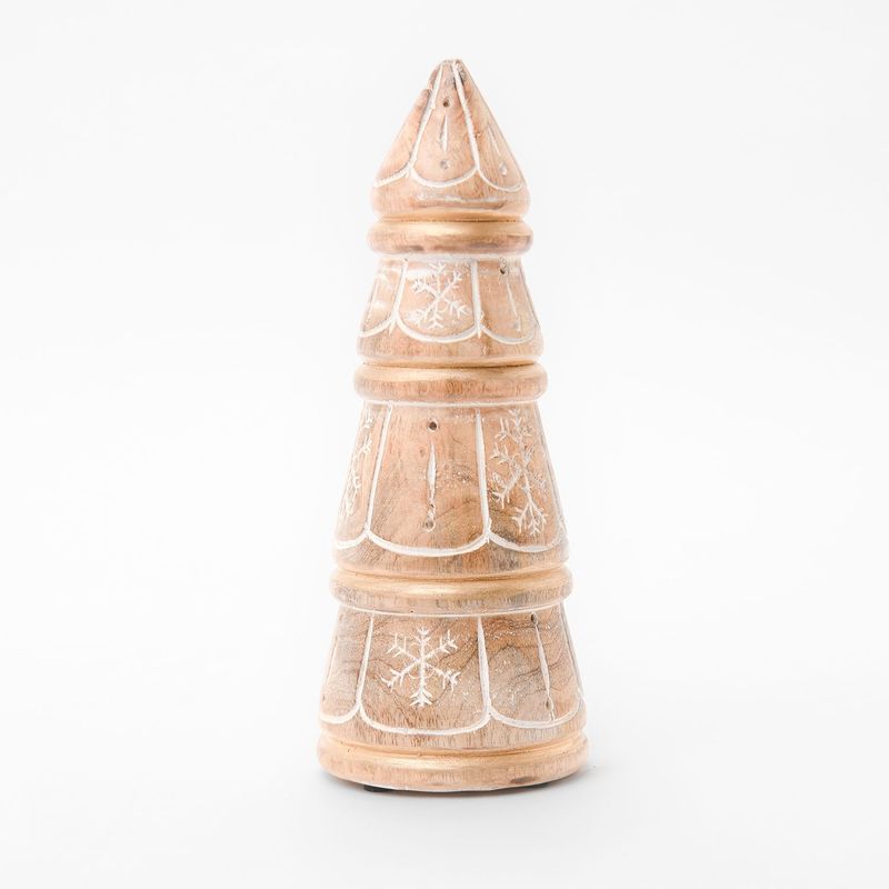 MICA - Adorno Árbol de Navidad: Pino Madera 25 cm